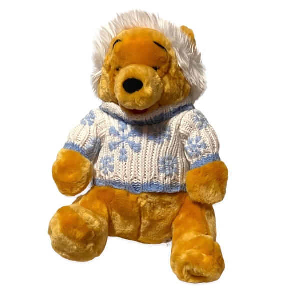 Disney | Toys | Disney Store Winnie The Pooh Blue White Snowflake ...